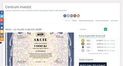 Desktop Screenshot of centruminvestic.cz